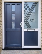 Raamfolie voordeur strak ontwerp 1